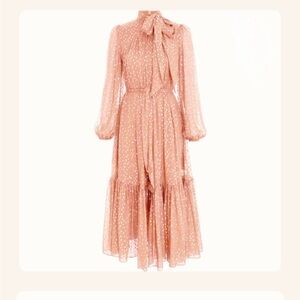 Zimmermann Tie Neck Billow Midi Dress